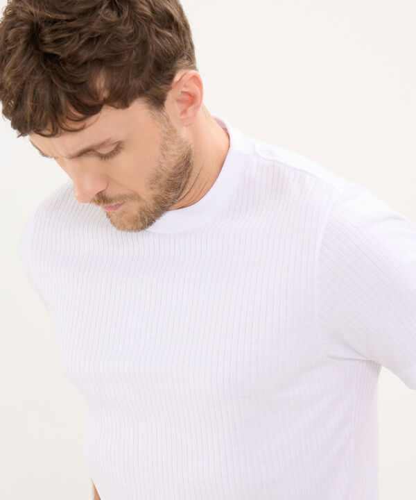 Camiseta Interior Para Hombre Acanalada, Manga Corta image number null